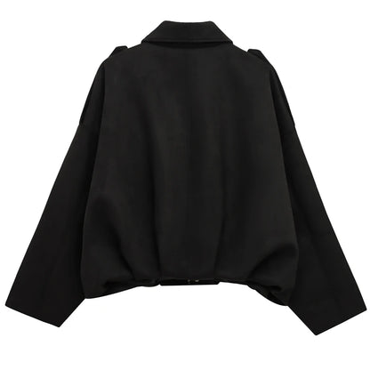 Women's Suede Bomber Jacket