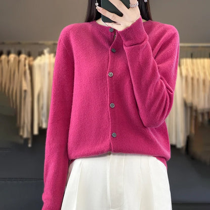 100% Merino Wool Women’s Knit Cardigan