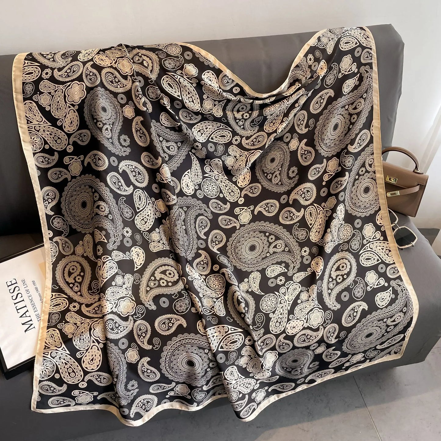 Silk Feel 110*110 CM Luxury Design Scarf