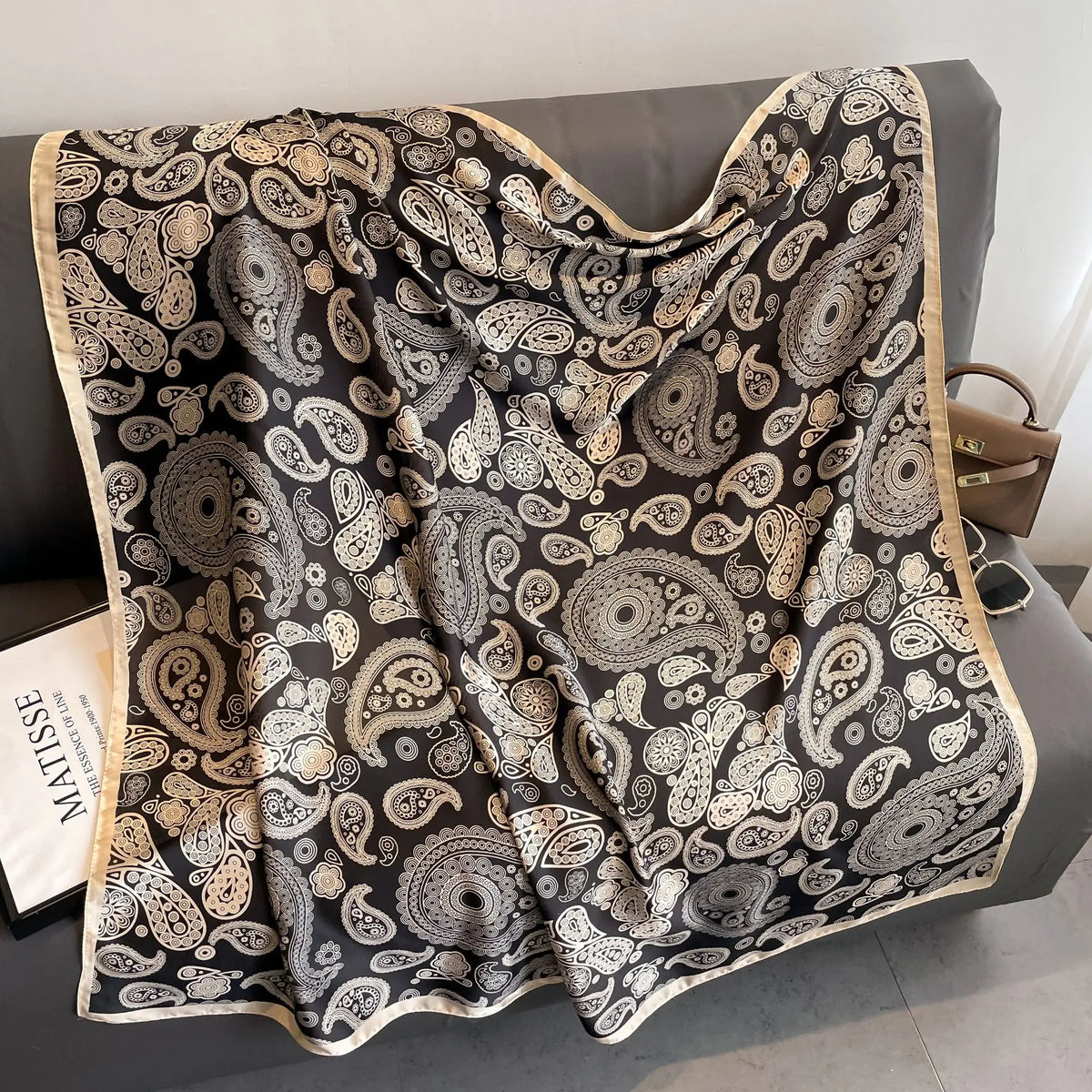 Silk Feel 110*110 CM Luxury Design Scarf