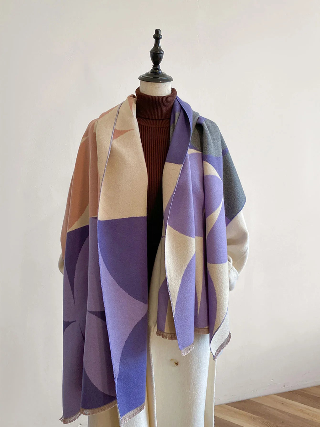 Luxury Design Double-sided Cashmere Scarf