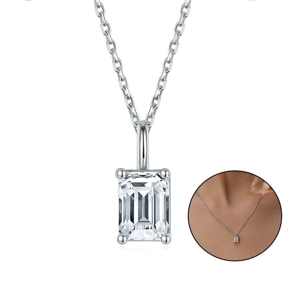 All Cuts Moissanite Solitaire Necklace