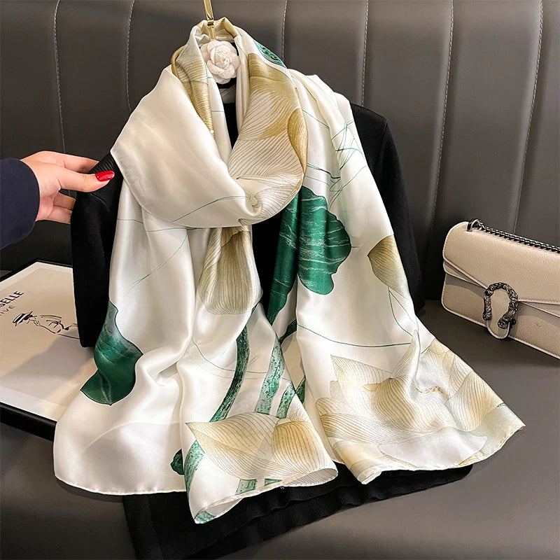 Large Silk Feel Scarf (180*90CM)  Shawl Scarf