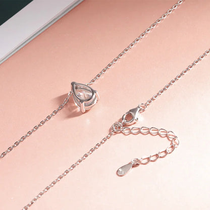18k Gold Plated Pear Cut Moissanite Necklace