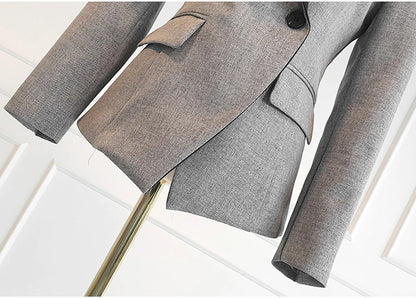 Women’s Black & Gray Formal Pantsuit