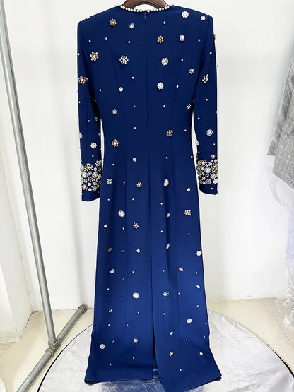 Luxury Beaded Floor-Length Formal Dress – High Street Dress