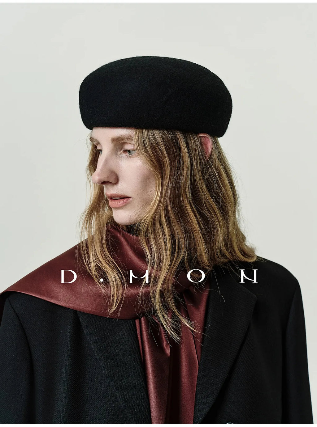 100% Wool Felt Blocked Beret Women's Hat - Christmas Gift