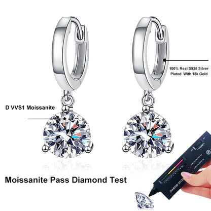 Moissanite Drop Earrings