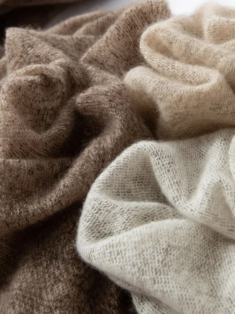 100% Baby Cashmere Paisley Eco-Printed Luxury Scarf