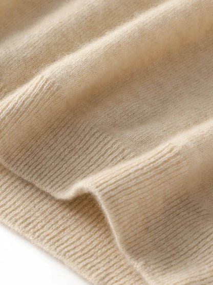 100% Merino Wool Sleeveless Turtleneck Basic Sweater