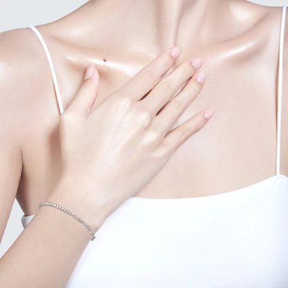 18k Gold Plated Half Tennis Bracelet - Birthday Gift For Her