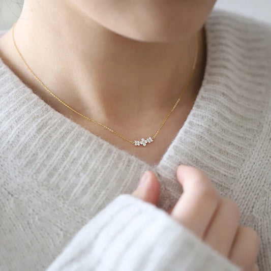 Lumière Clover Necklace – 3 Moissanite Clovers