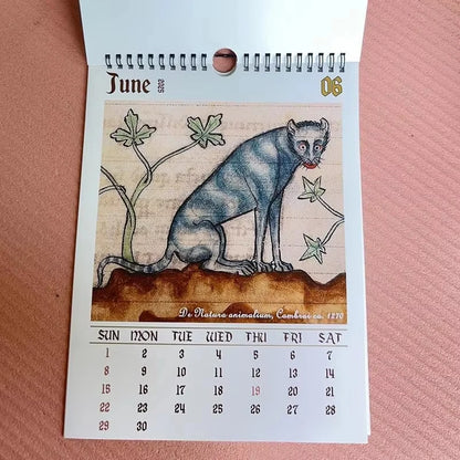 2026 Strange Medieval Cat Wall Calendar - Christmas Gift