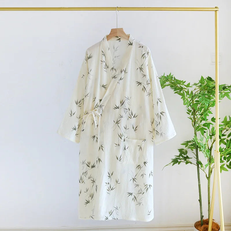 100% Cotton Kimono Robe Breastfeeding Robe