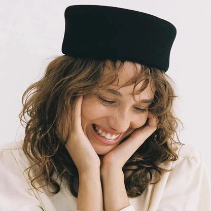 100% Wool Felt Blocked Beret Women's Hat - Christmas Gift