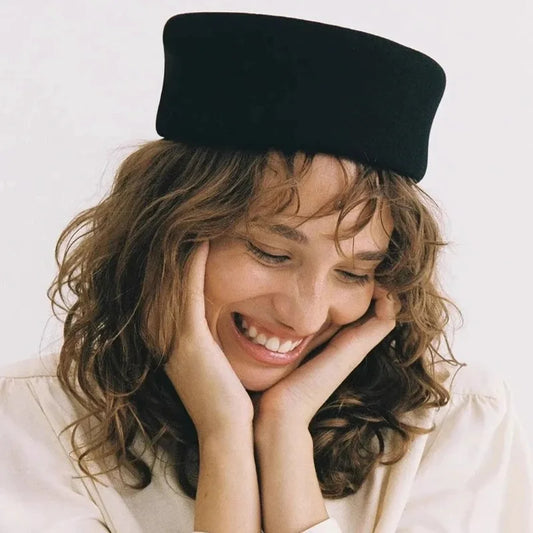 100% Wool Felt Blocked Beret Women's Hat - Christmas Gift