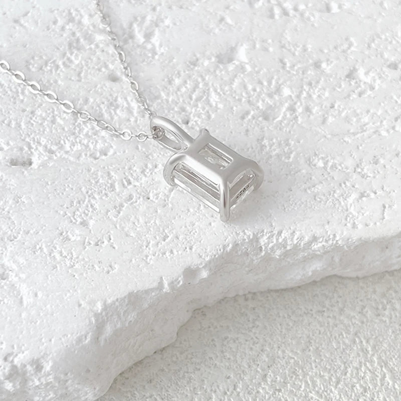 Radiant Cut Moissanite Gold Plated Necklace