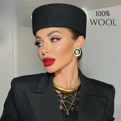 100% Wool Felt Beret Hat - Gift For Her