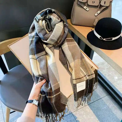 Plaid Cashmere-Like Long Scarf 200*70 CM