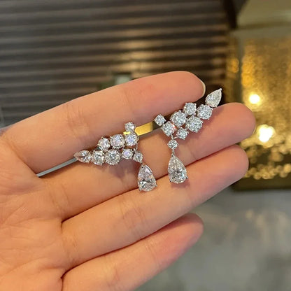 6.1 Carat Luxury Moissanite Drop Earrings - Wife's Gift