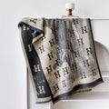 H Letter Cashmere Blend Winter Scarf Luxury Design Pashmina Scarf - Christmas Gift