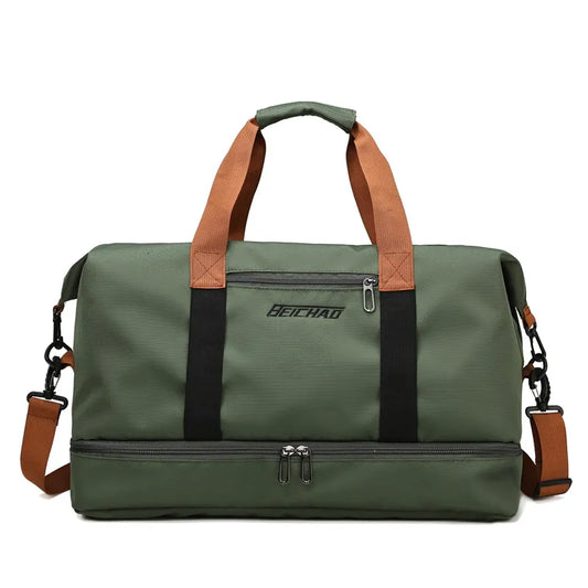 Large Capacity Gym Bag With Shoe Compartment