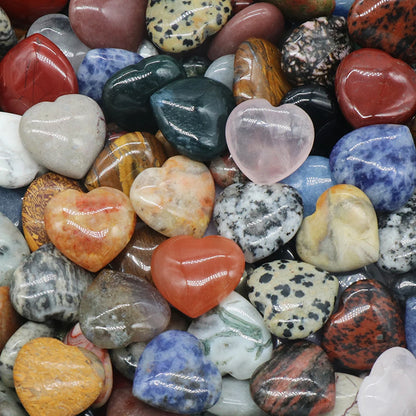 5Pcs/ Lot Heart Shape Natural Stones