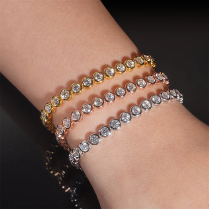 Round Cut Moissanite Tennis Bracelet