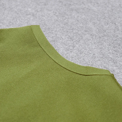 Sleeveless High Neck Bandage Midi Dress