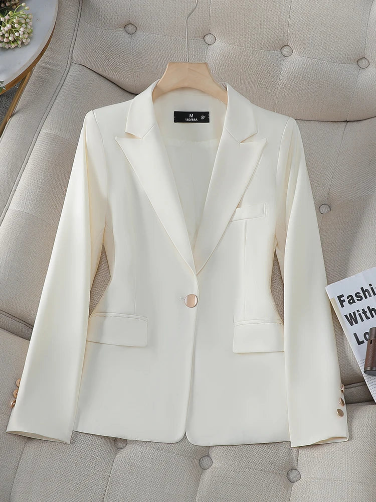 Women Single Button Formal Blazer