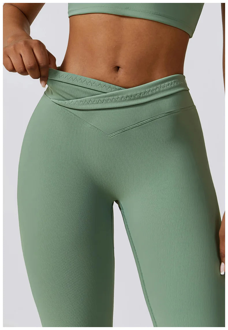 Flare Leggings Workout Pants with Tummy Control