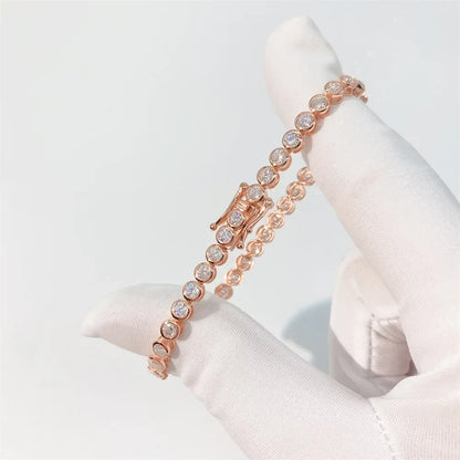 Round Cut Moissanite Tennis Bracelet