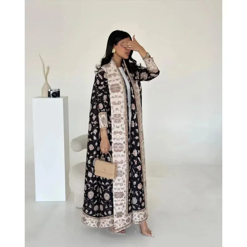 Open Printed Cardigan Abaya – Modest Cardigan