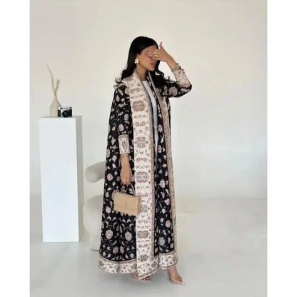 Open Printed Cardigan Abaya – Modest Cardigan