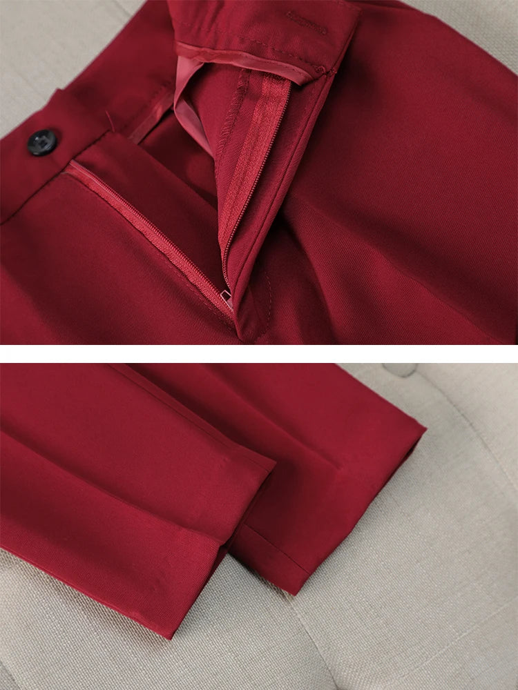 Satin Detail Women’s Formal Pant Suit