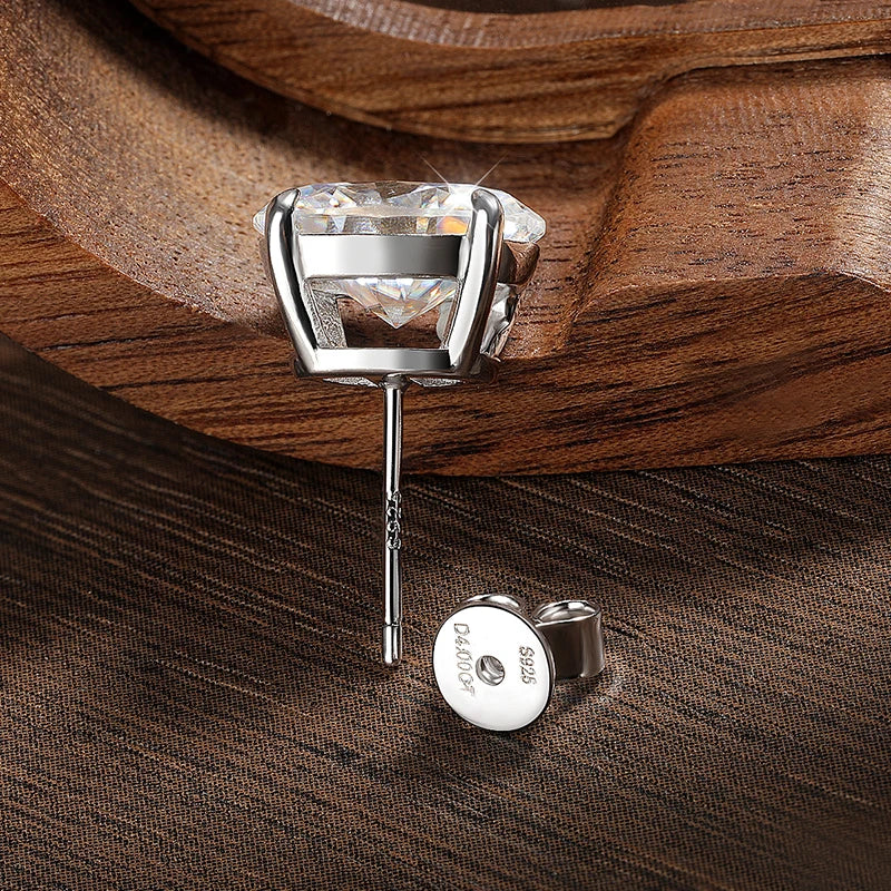 Oval Cut Moissanite Stud Earrings - Christmas Gift For Her