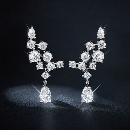 6.1 Carat Luxury Moissanite Drop Earrings - Wife's Gift