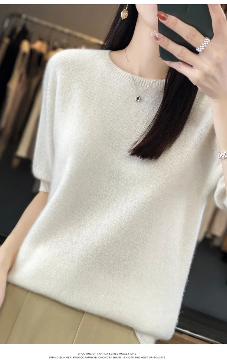100% Merino Wool T-shirt Sweater