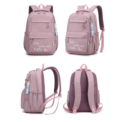 Large Capacity Teenage Girls School Waterproof Backpack