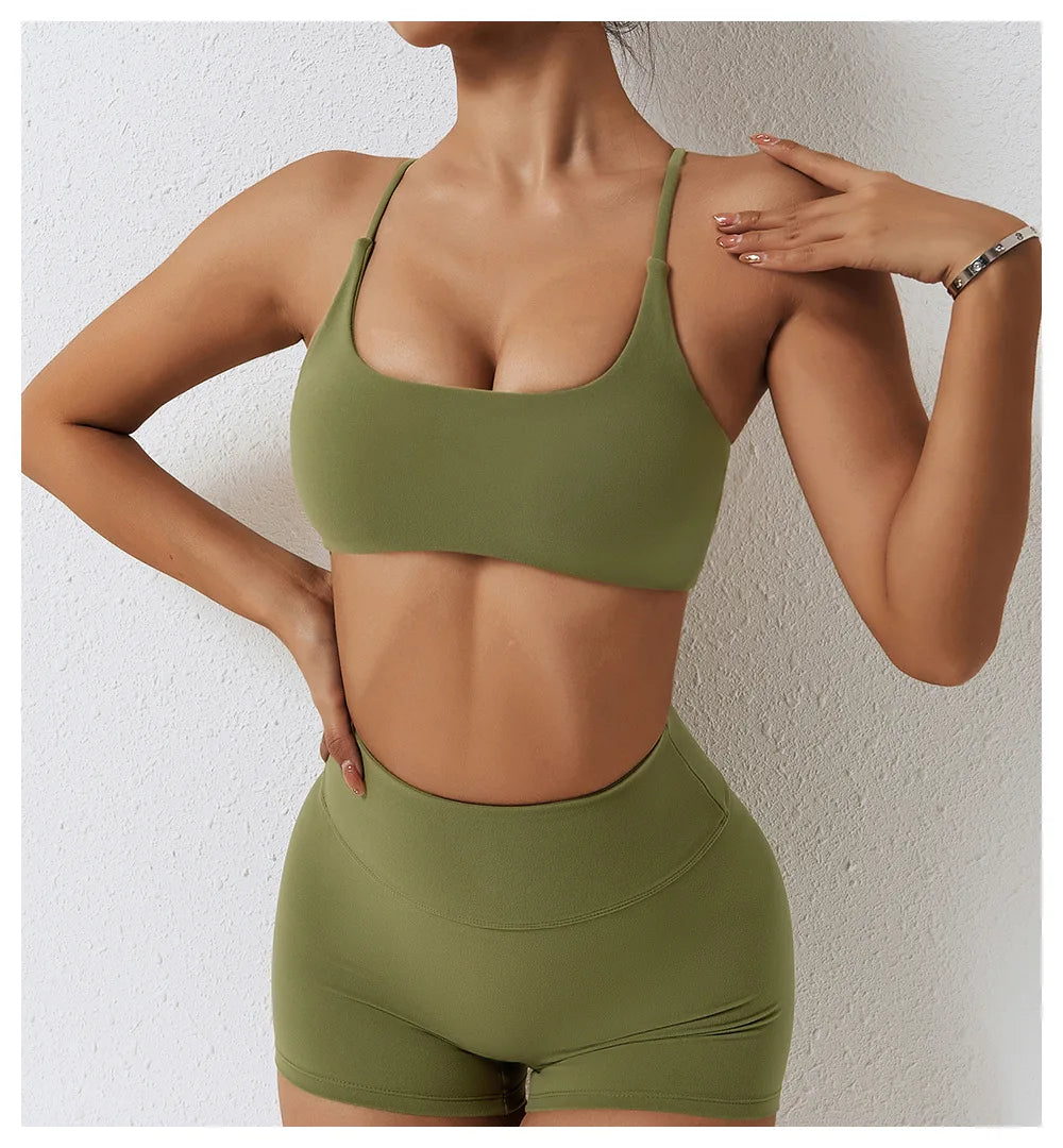 Square Neckline Workout Bra