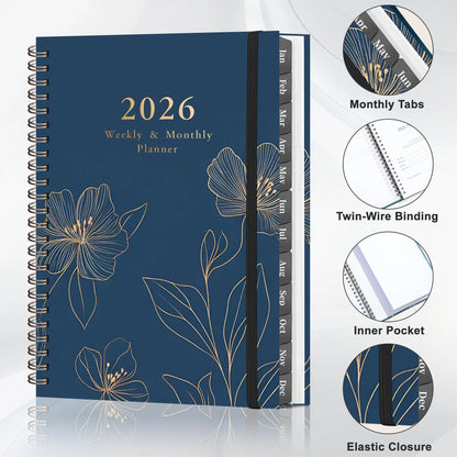 2026 Weekly & Monthly Planner - Multifunctional Business Planner