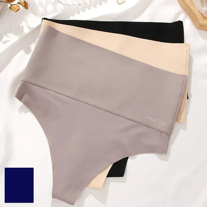 Seamless High Waist Belly Shaping Underwear Breathable Panties (4 Pcs)