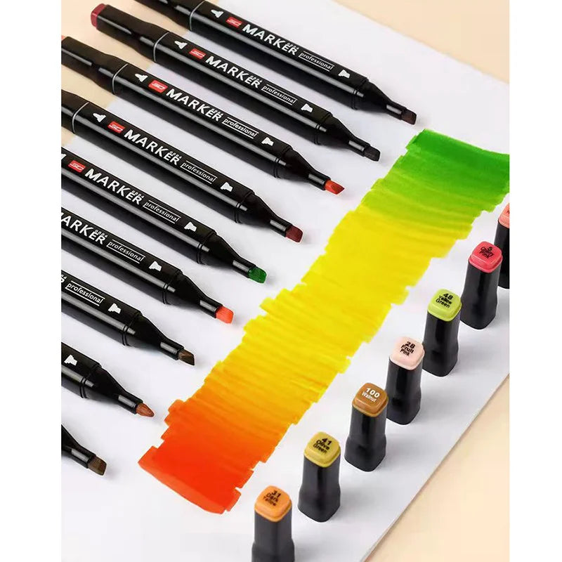 Double-Sided Oily Markers Set