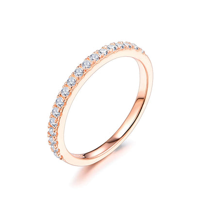 18K Gold Plated Moissanite Ring – Wedding Band