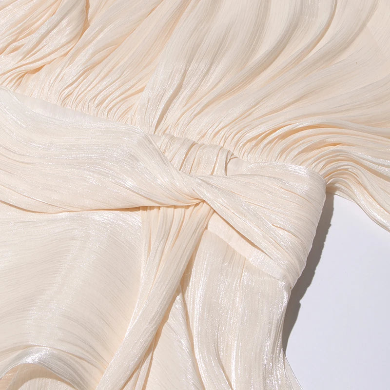 Long Sleeve Ruffle Details Mini Dress