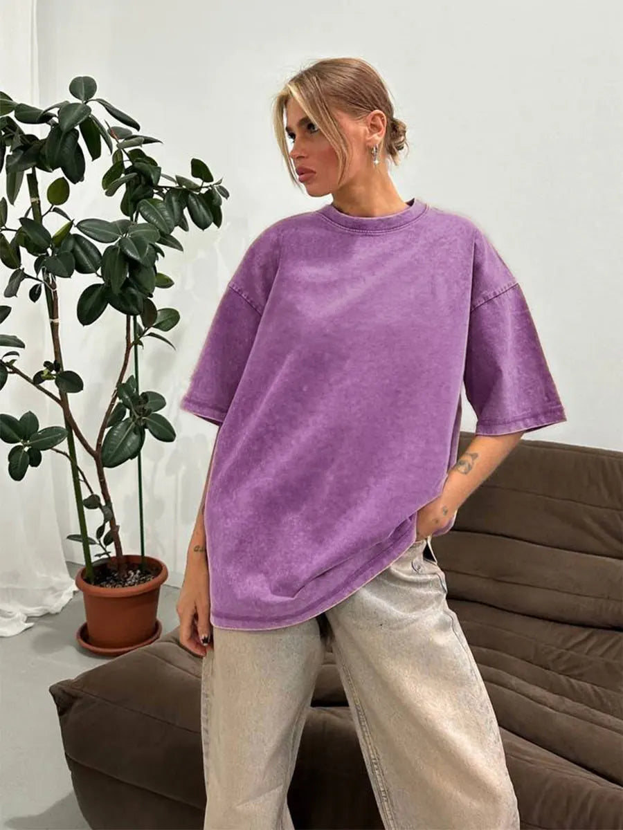 100% Cotton Retro Oversize T-Shirt