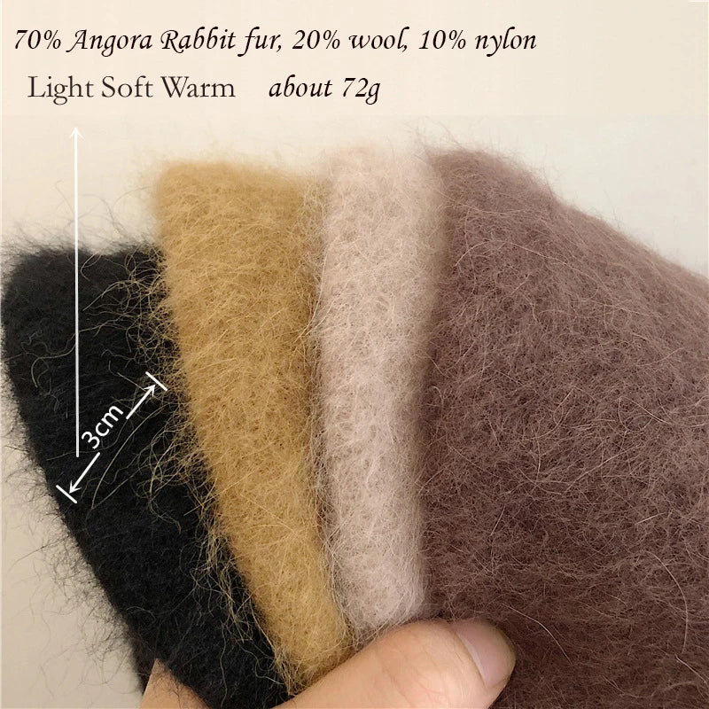 Rabbit Fur Winter Women's Bucket Hat - Gift for Her