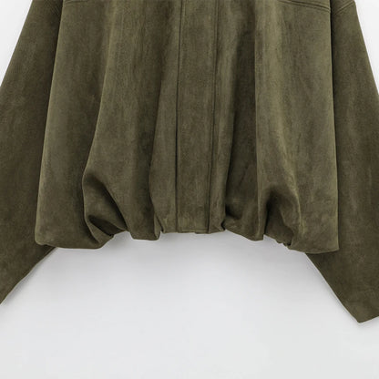 Women's Suede Bomber Jacket