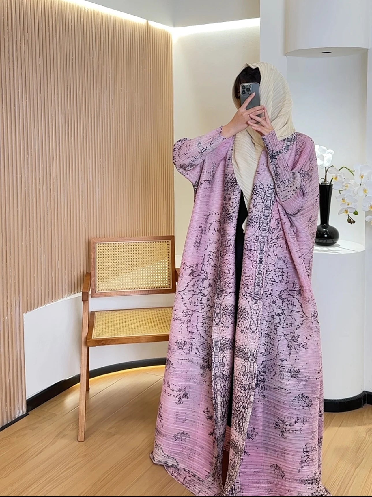 Open Printed Cardigan Abaya – Modest Cardigan