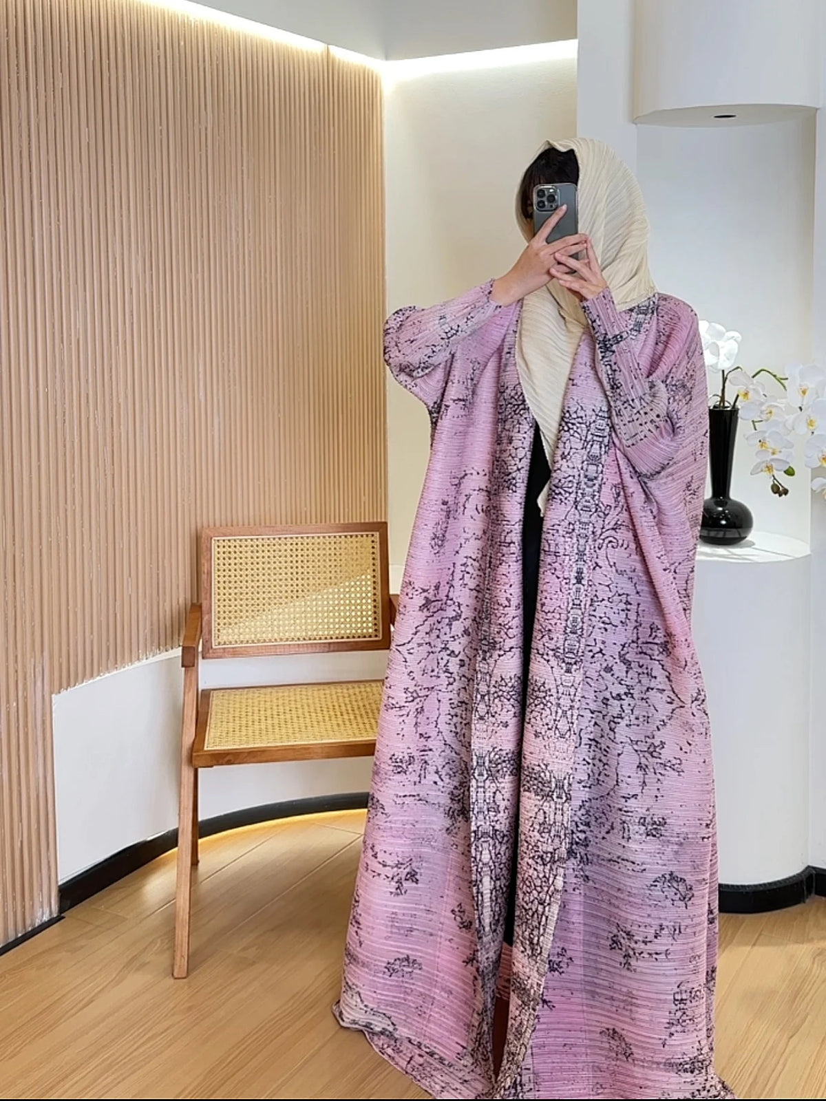 Open Printed Cardigan Abaya – Modest Cardigan
